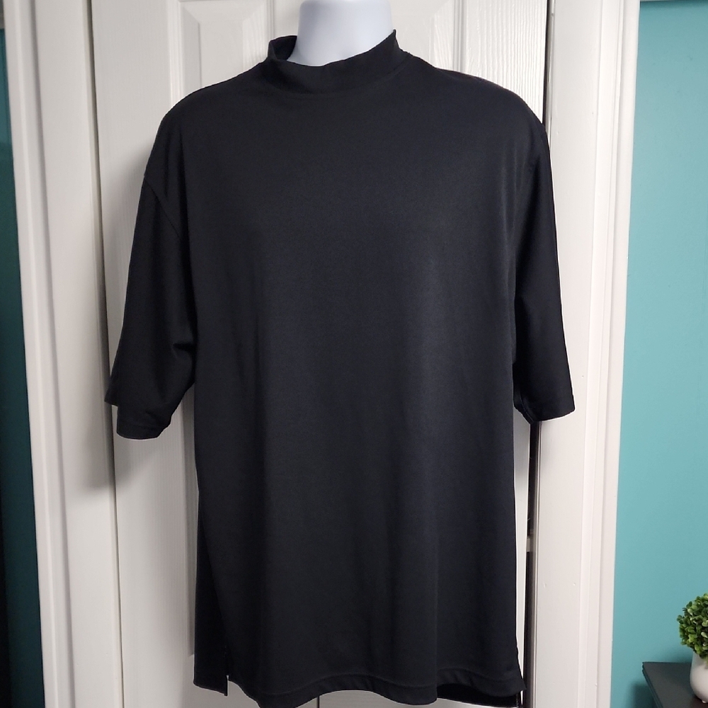 FootJoy Black SS Mock Shirt Large